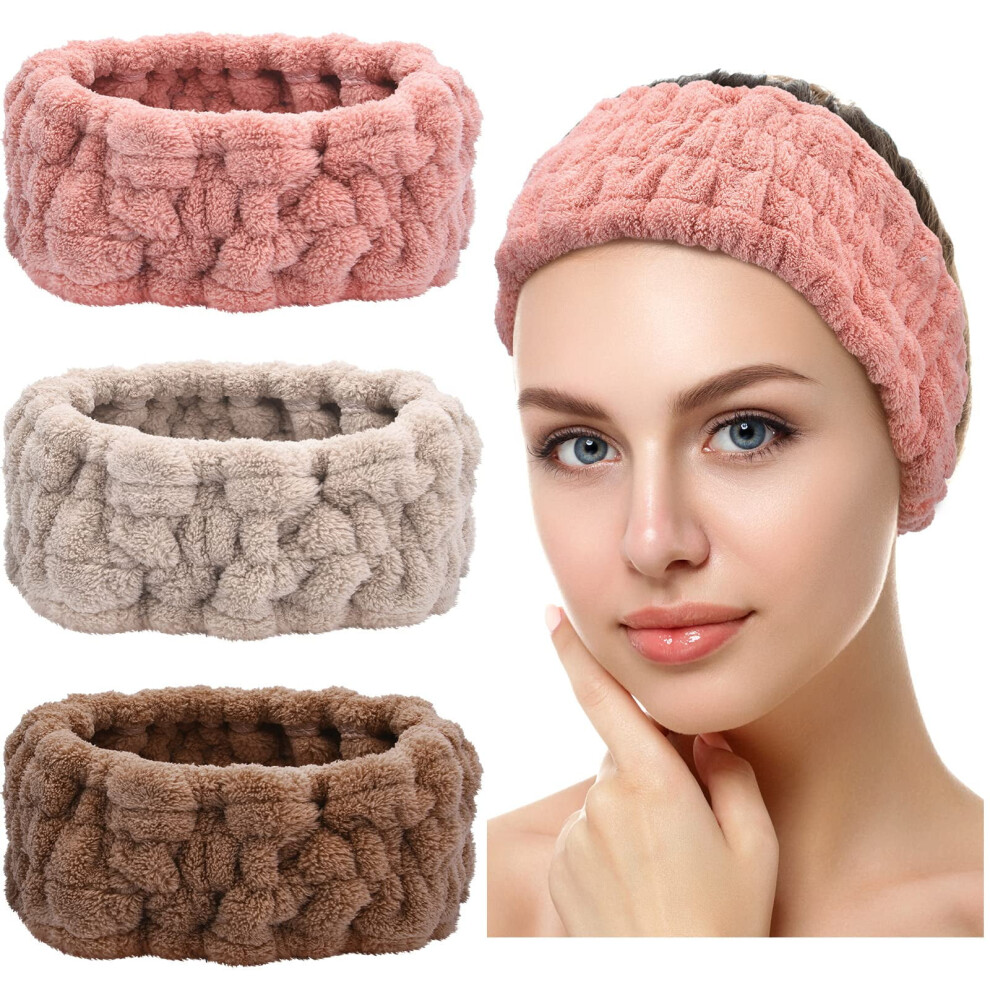 ZOUYUE terry cloth facial headband set 3 pcs