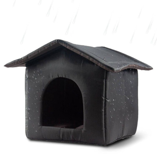 Lit imperméable en forme de maison pour petits chiens et chats