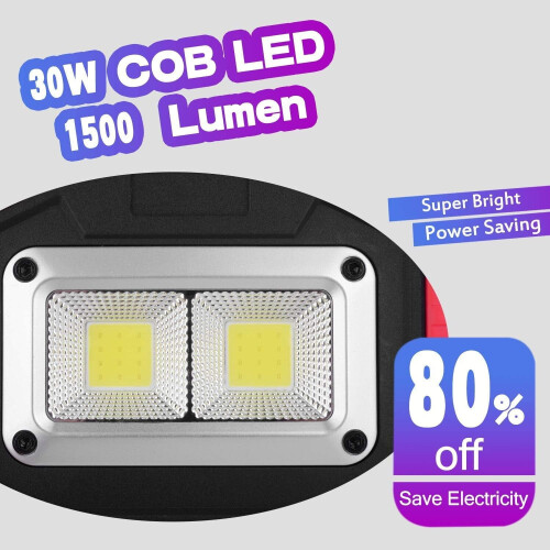 Επαναφορτιζόμενο φως εργασίας LED 30W, IP65 αδιάβροχο, 1500Lumen 2
