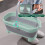 Seau à serpillière pliable 17 L en plastique vert 5