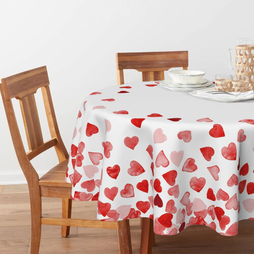 Round Polyester Tablecloth 70 x 70 Inch 1