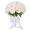 White Silk Bridal Bouquet with Beaded Ribbon 2