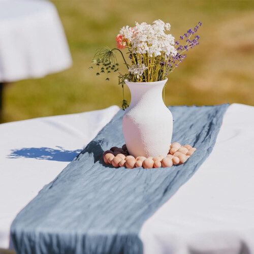 Cheesecloth Table Runner 35 x 118 Inch Boho Rustic 1