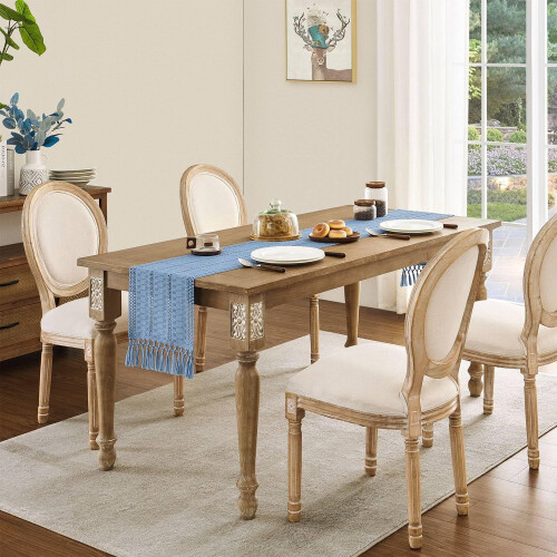 Τραπεζομάντιλο μακραμέ boho 12" x 72" από βαμβάκι-πολυεστέρα 2