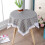 Cotton-Linen Square Tablecloth 105x105cm 2