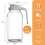 Γυάλινη κανάτα Mason 64oz με στόμιο και 4