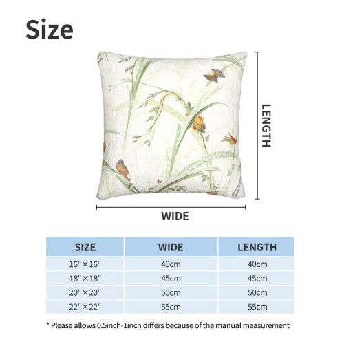 Fețe de pernă decorative verzi, botanice, 20" x 20", set de 2 1