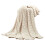 Beige pluche fleece plaid 120x200cm 2