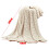 Beige pluche fleece plaid 120x200cm 5