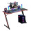 Mesa Gamer de 47 Polegadas com Pernas de Aço em Formato de Z, Preta e Vermelha 3