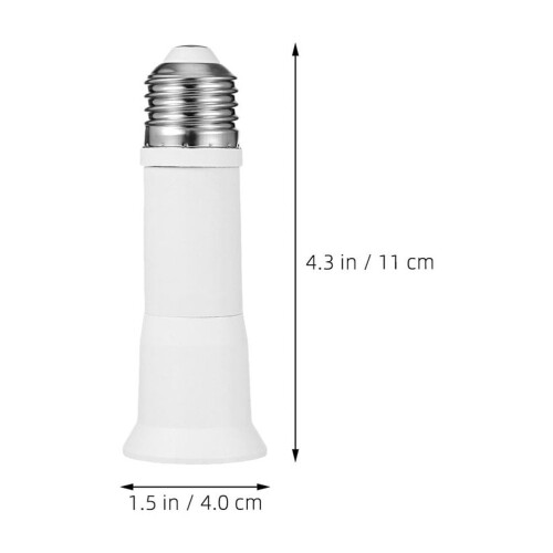 Light Bulb Pendant Adapter Socket Extender Outdoor White 6 1