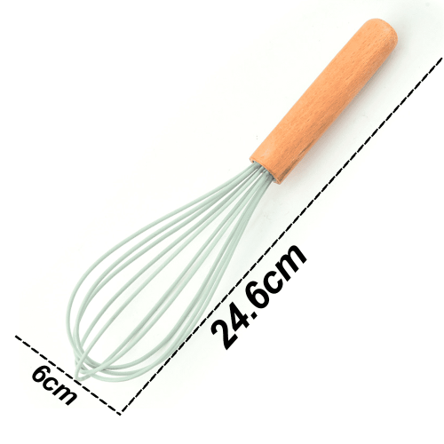 Silicone Balloon Whisk with Wooden Handle 1