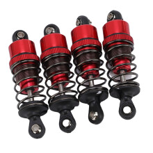 4 Stück 55mm RC-Car Stoßdämpfer rotes Aluminium
