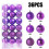 Christmas Tree Ball Ornament Purple 6 cm 36 pcs 4