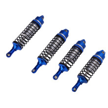 2 Paare 1/10 Vorder-/Hinterstoßdämpfer Blau/Silber RC