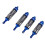 2 Paare 1/10 Vorder-/Hinterstoßdämpfer Blau/Silber RC 1