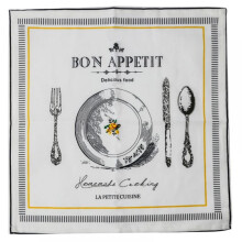 Artistiek placemat van stof, 13,7 x 12,2 inch.
