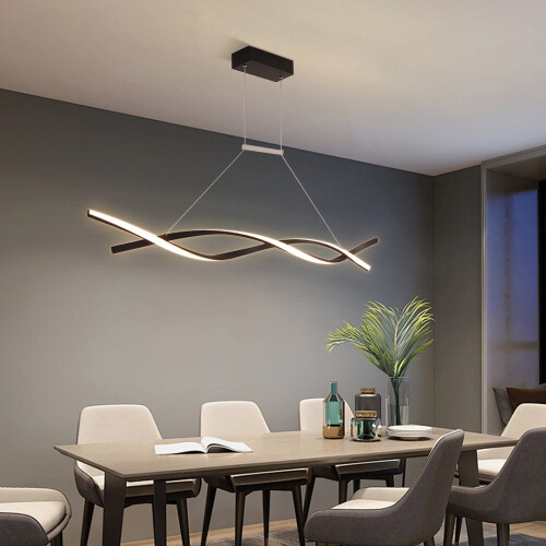 Modern Black LED Pendant Light with 3 Colour Temperatures 1