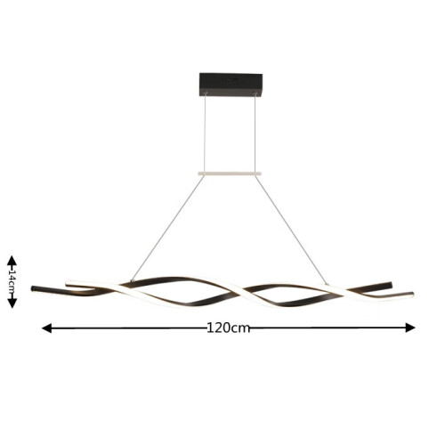 Modern Black LED Pendant Light with 3 Colour Temperatures 2
