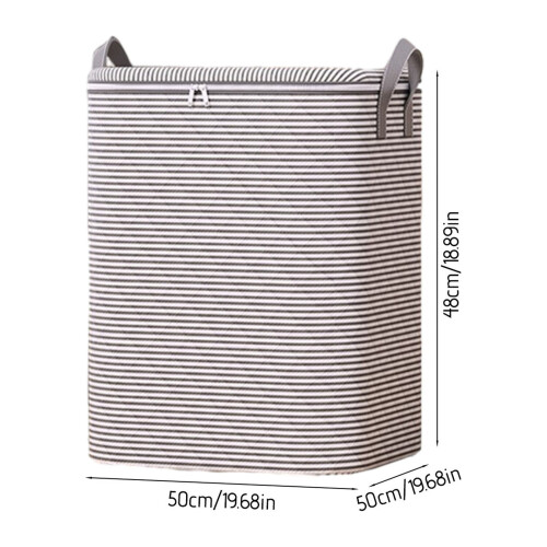 Panier de rangement pliable en tissu avec couvercle extra-large 1