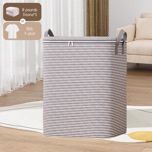 Panier de rangement pliable en tissu avec couvercle extra-large 2