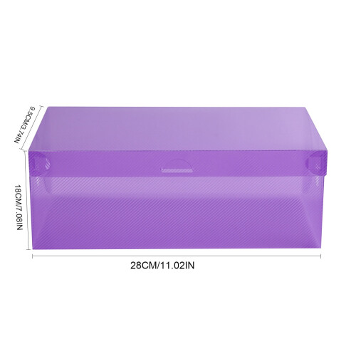 Caixa de sapatos dobrável transparente Comefolife 11,0 x 3,7 x 7,1 polegadas 2