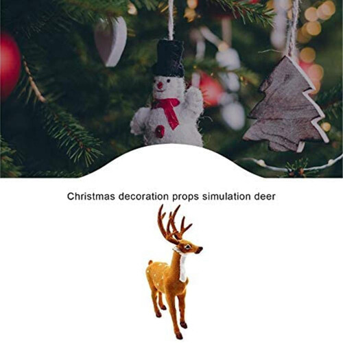 Rena de pelúcia em miniatura, decoração de Natal de 25 cm (9,8 polegadas). 2