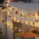 Iron Father Christmas String Lights 10 LED Beads 150cm 6