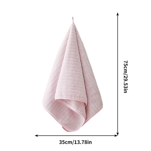 Fluweel gestreepte badhanddoek – Superabsorberend, 75x35cm 1