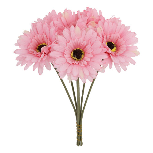 Artificial Gerbera Daisy Bouquet 12.2 in Rustic Style 1