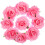 Broche de rosa de tecido com presilha de cabelo rosa 1