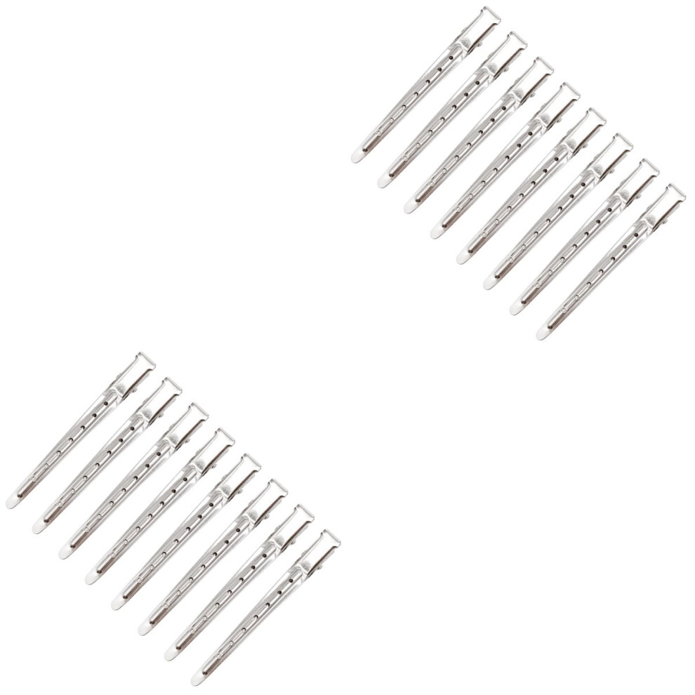 Unisex 40-Pack Stainless Steel Alligator Hair Clips