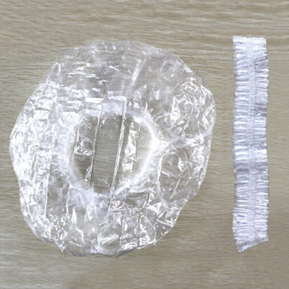 100pcs Clear Disposable Shower Caps