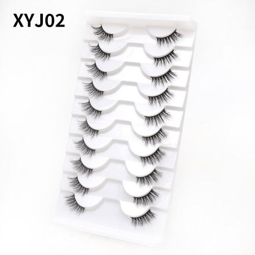 Ψεύτικες βλεφαρίδες Cat Eye Half-Eye, Φυσικές, Χοντρές, 10 Ζεύγη