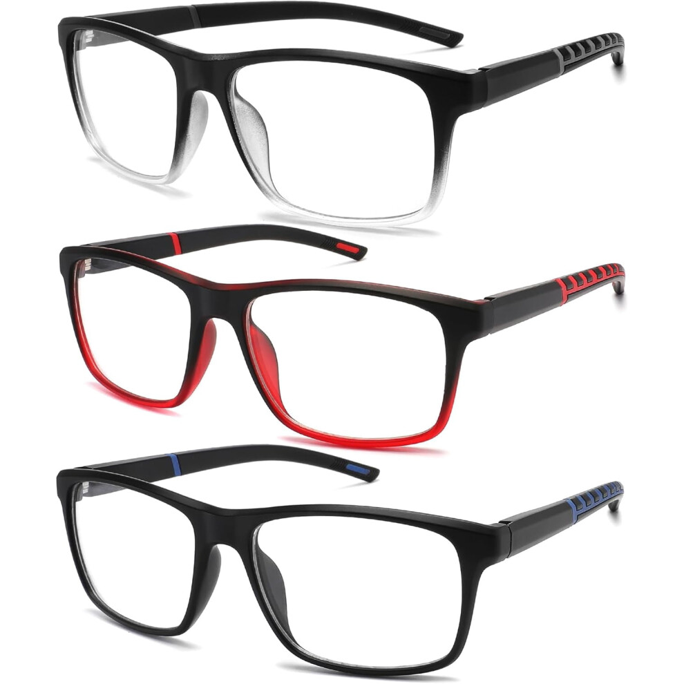 Blue/Light Men's Blocking Reading Glasses +2.0
