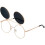 Retro steampunk flip-up round sunglasses 1