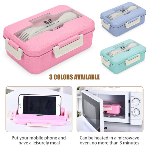Bento Lunch Box Αδιάβροχο Οικολογικό 1200mL με 1