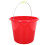 Röd plastskopa med ergonomiskt handtag, 5 gallon 5