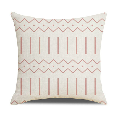 Set di 4 federe per cuscini 18x18 pollici, rosa, moderne 1