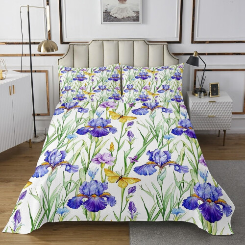 Överkastset Blossoming Iris, 2 delar 1