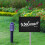 OUNONA 2pcs Black PP Yard Signs 37x26cm 4