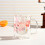 Transparenter Kaffeebecher mit Blumenmuster, doppelwandig, 300 ml 4