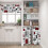 Beige and Orange Abstract Kitchen Curtains Set with Valance 2