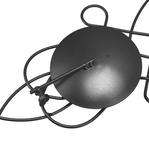 Iron Wall Candle Sconce Holder – Foldable, 37 cm, Black 1