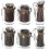 Metal Milk Can Vase with Rust Finish 3