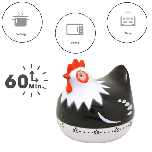 Chicken Kitchen Timer Mechanical Rotating 1 Unit 2