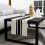 Linen Table Runner Black & White 182x33cm 5