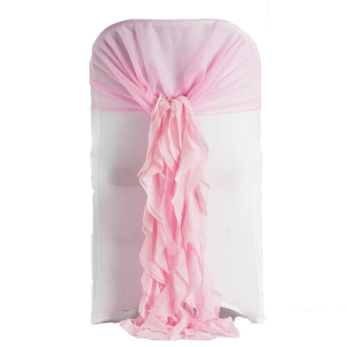 Pink Chiffon Chair Sashes – 6 Pack 1
