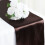 Chocolate Brown Satin Table Runner 12 x 108 in (10 Pack) 2