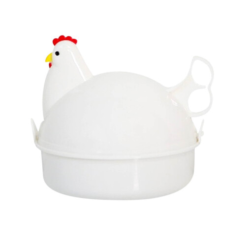 Chicken-Shaped Microwave Egg Cooker for 4 Eggs, 1
